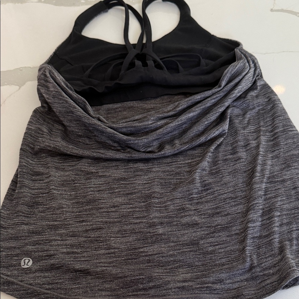 lululemon athletica Black and Gray Tank Tp